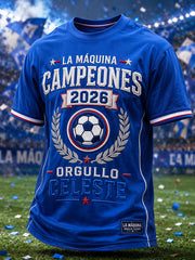 Camiseta casual estampada Campeones 2026 para hombre