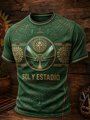 Camiseta estampada con diseño del orgullo mexicano para hombre
