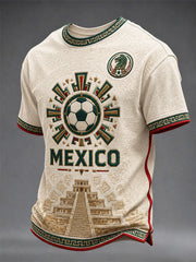 Camiseta casual estampada para hombres, regalo ideal para aficionados al fútbol